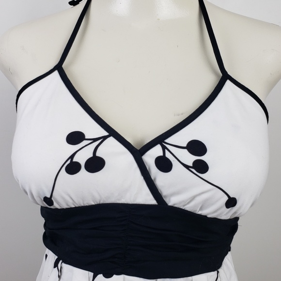Speechless Dress size 5 White Black Floral Empire - Picture 2 of 7